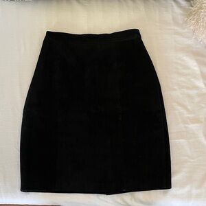 Vintage Black Suede Skirt